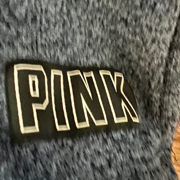 PINK navy blue crop hoodie size S - Picture 3 of 6